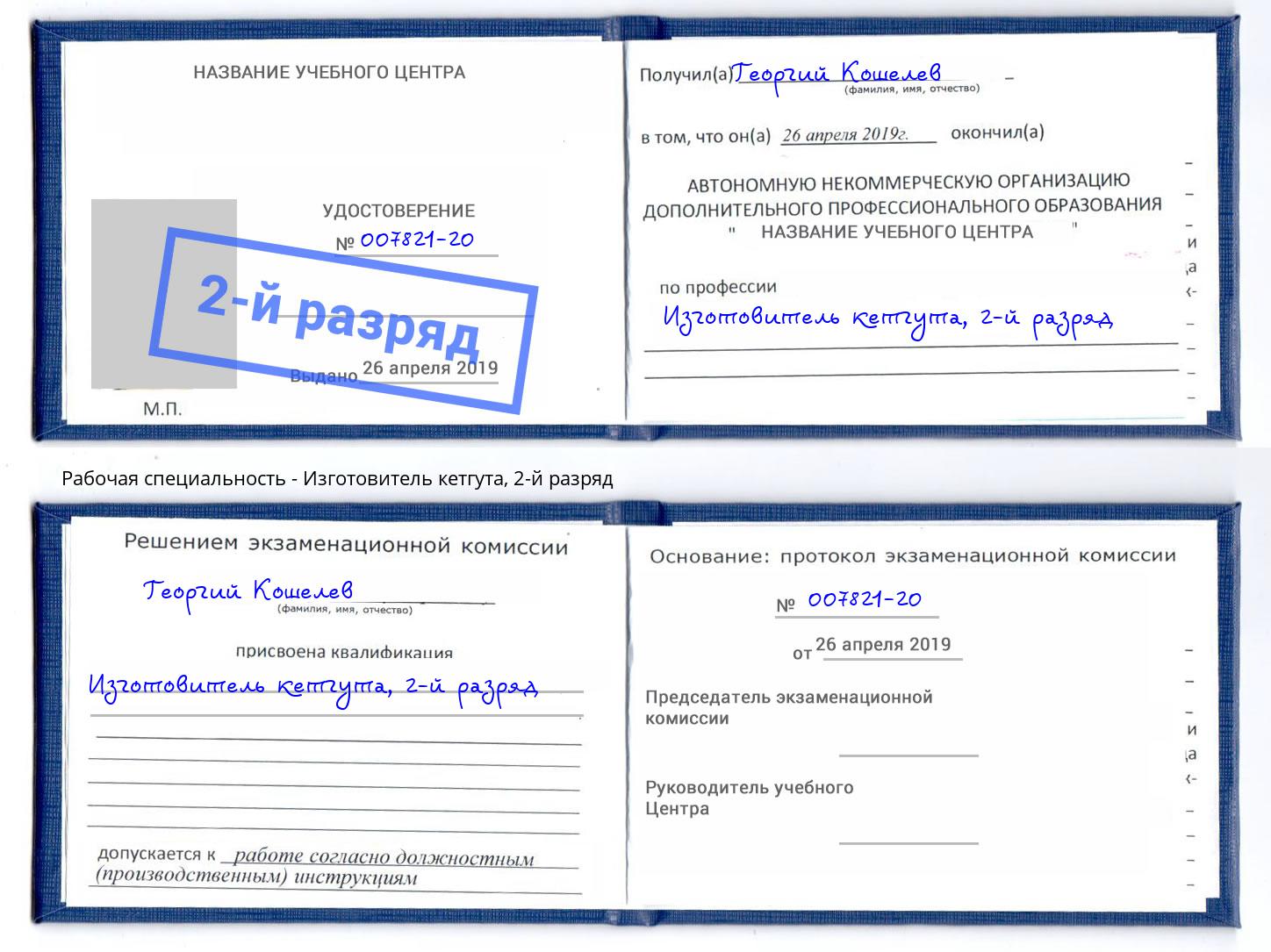 корочка 2-й разряд Изготовитель кетгута Самара